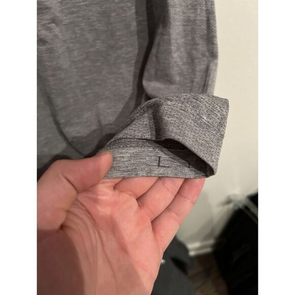Lululemon Mens Large Metal Vent Tech Short Sleeve Shirt Gray  SP - Picture 2 of 6